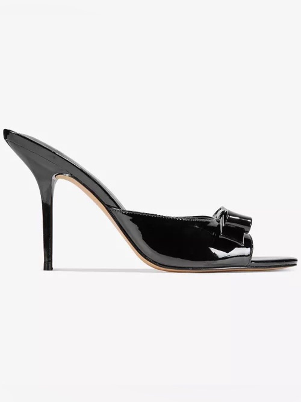♥️♥️AAJ By Aminah Womens Giselle Bow Mule Dress Sandals - Black - Picture 2 of 6